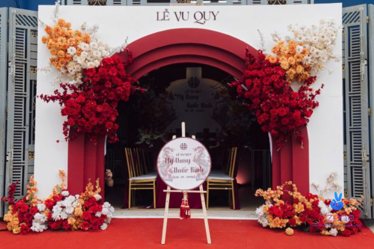 Cổng cưới phong cách hiện đại và tối giản