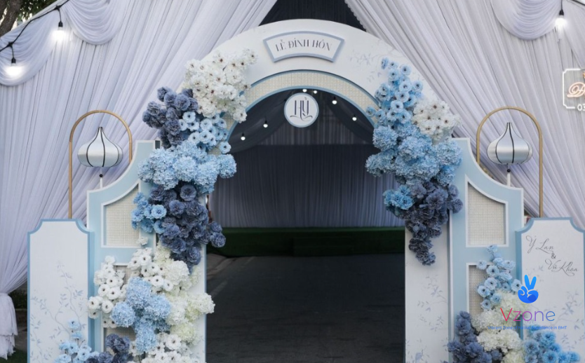 Cổng cưới phong cách hiện đại và tối giản