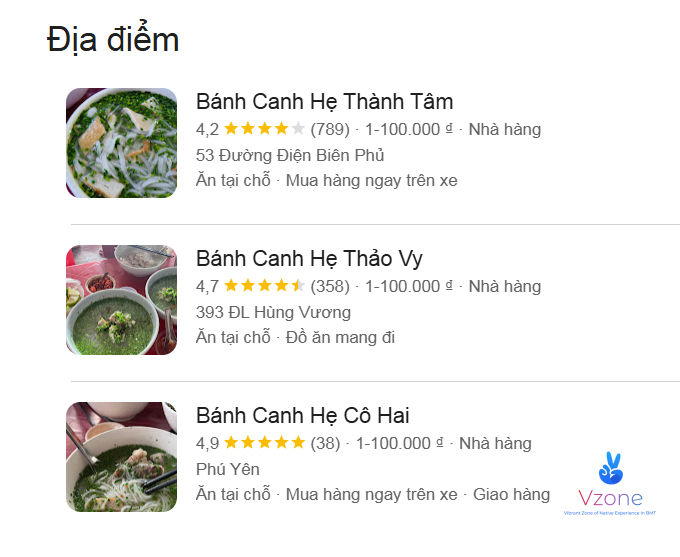Những quán bánh canh hẹ ngon ở Buôn Ma Thuột