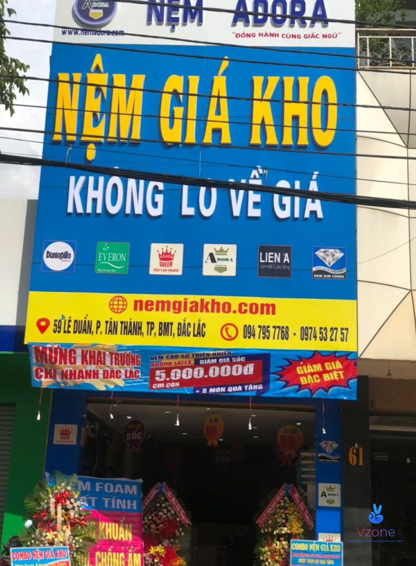 1. Showroom nệm giá kho BMT Đắk Lắk