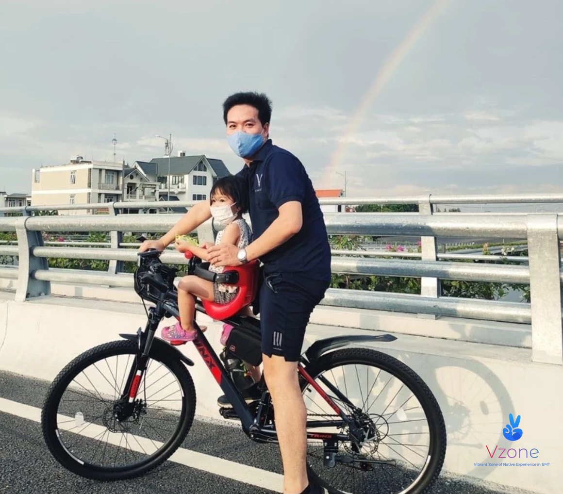 thuê xe đạp có ghế ngồi cho em bé bmt
